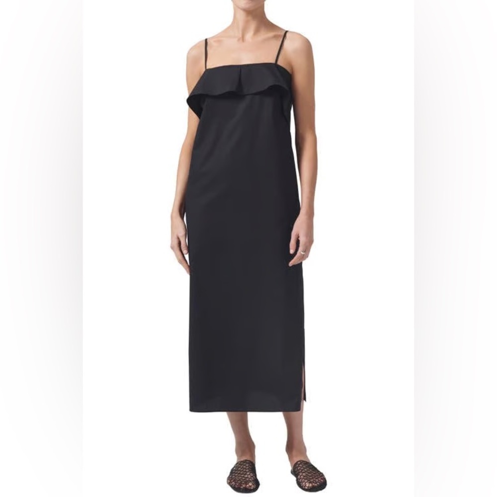 CITIZENS OF HUMANITY 
Sable Flounce Midi Dress - Black
